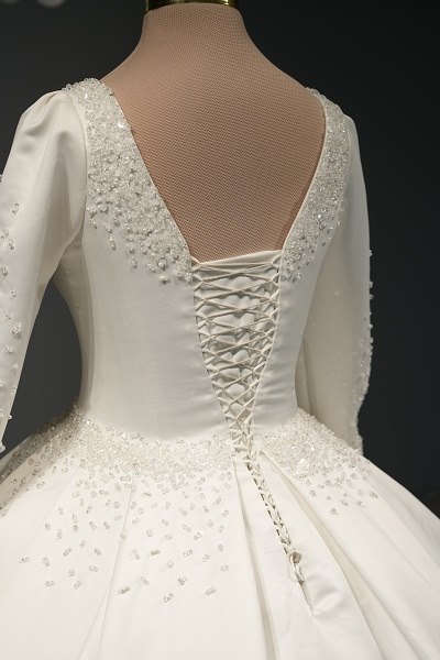 لباس عروس مدل ساتن آماتیس 8 لباس عروس مدل ساتن آماتیس