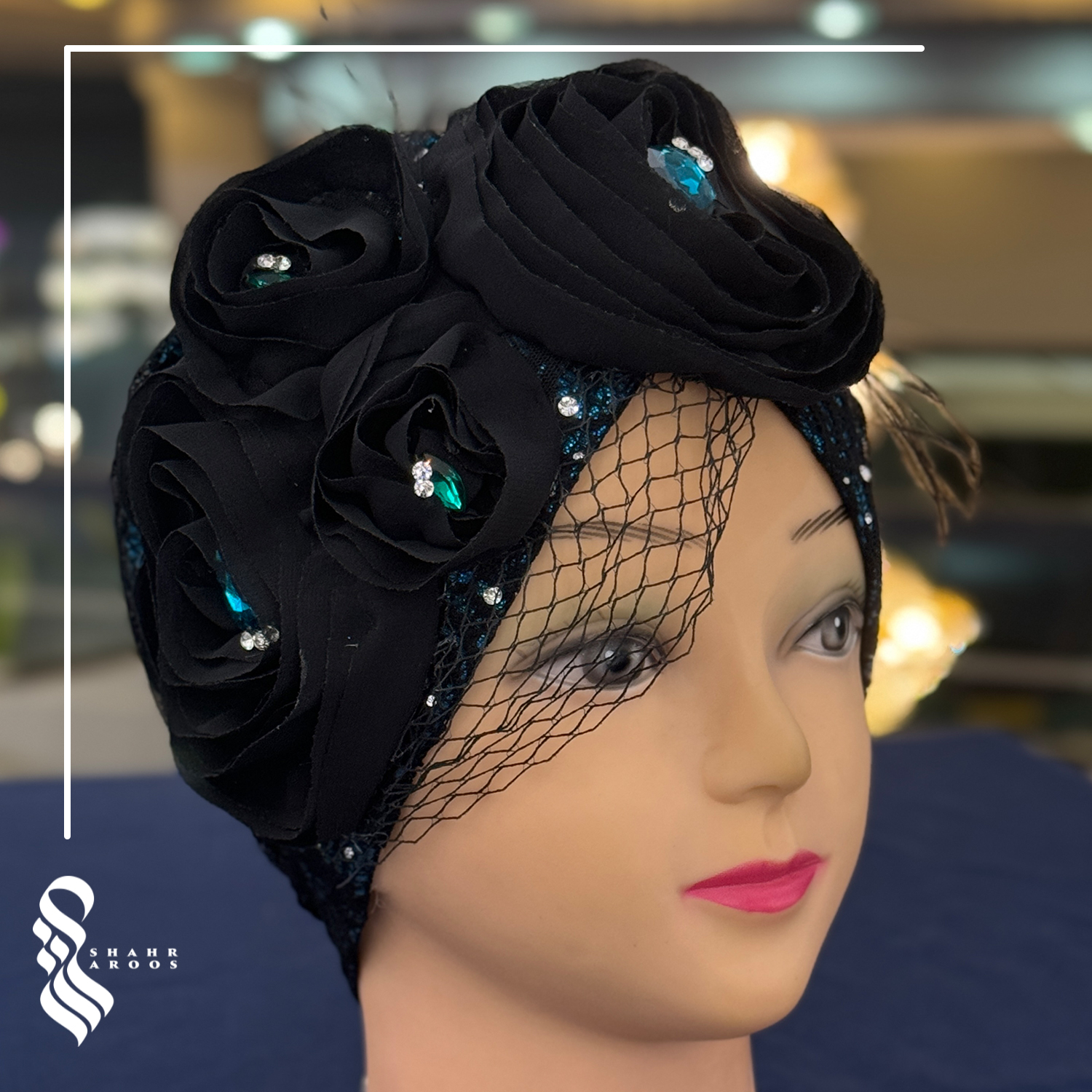 توربان مشکی آبی کد 25 5 توربان مشکی آبی کد 25