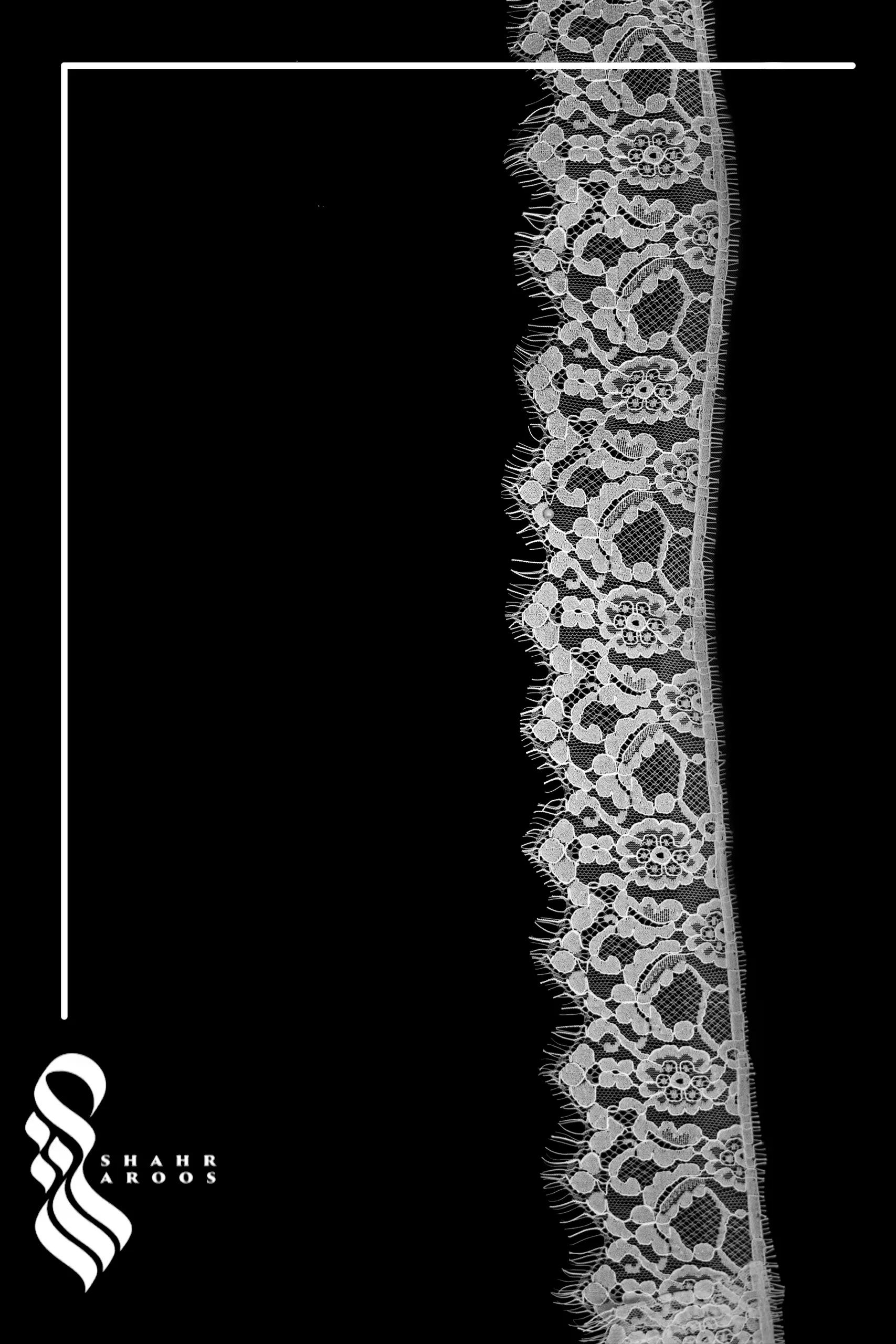 تور سر عروس دانتل کد 637 5 تور سر عروس دانتل کد 637 نمای کامل با حاشیه دانتل 8 سانتیمتر