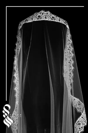 تور سر عروس دانتل کد637