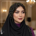 شال حجاب مشکی کد 1 1 شال حجاب مشکی کد 1