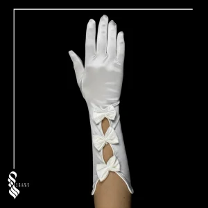 دستکش ساتن عروس کد 11