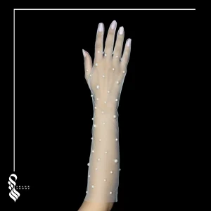 دستکش توری عروس کد 12