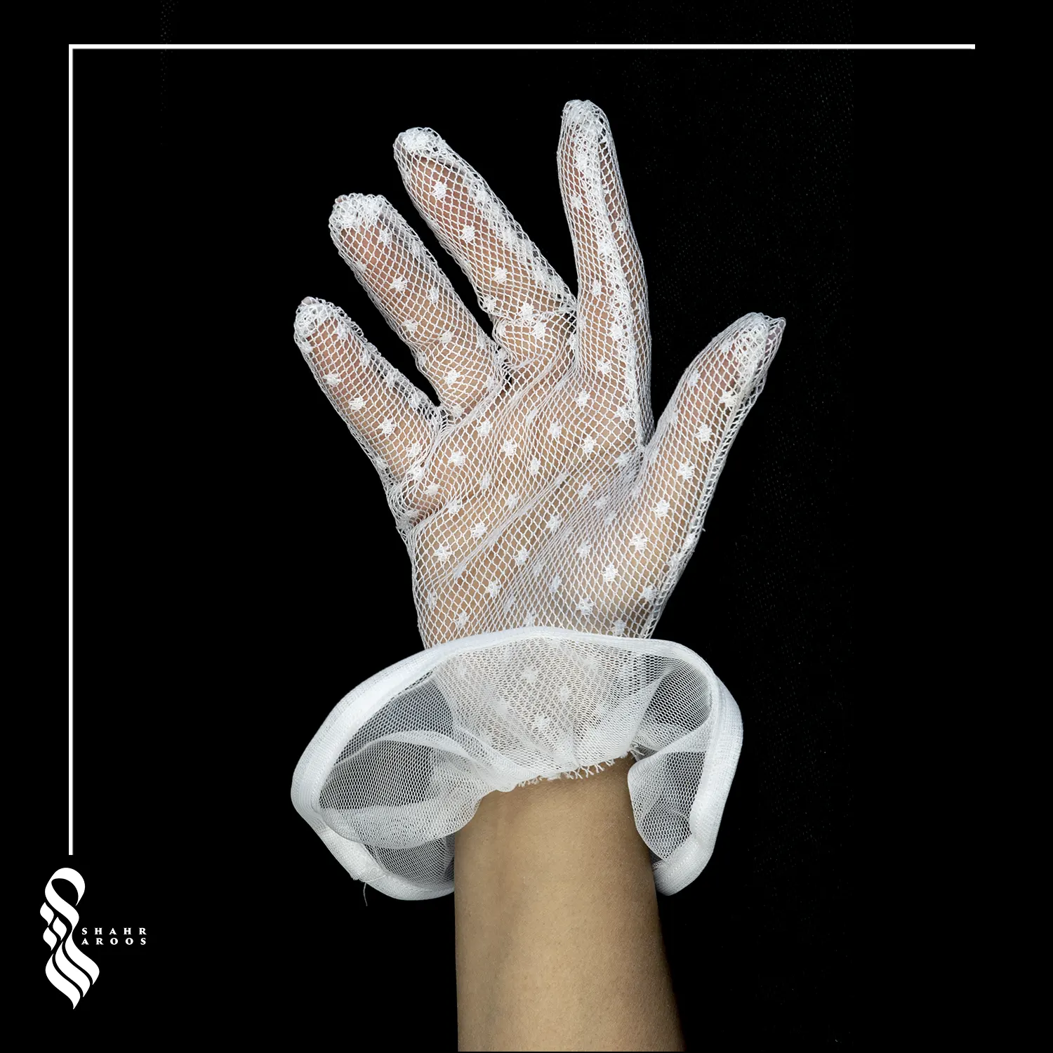 دستکش توری عروس کد 13 4 دستکش توری عروس کد 13