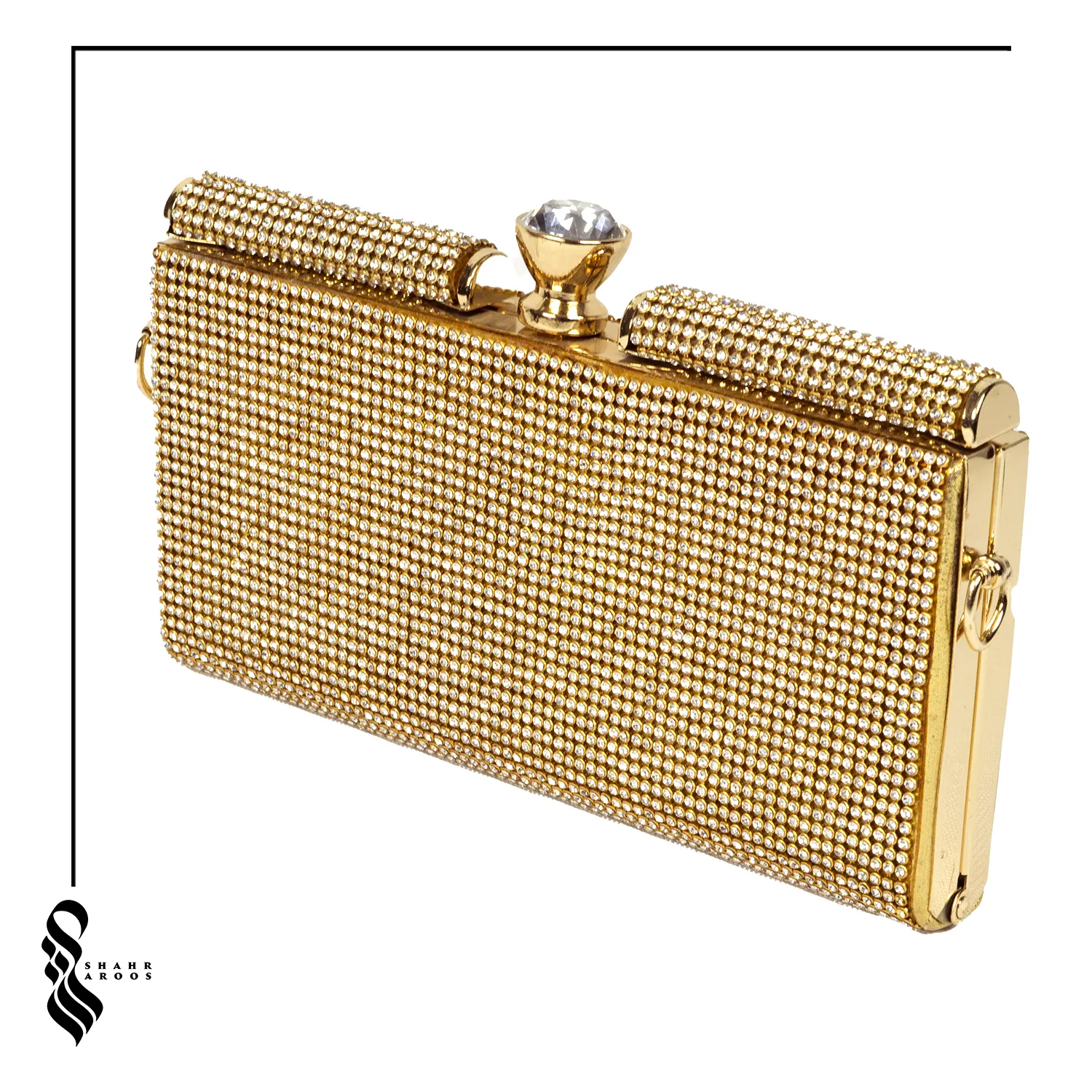 کیف مجلسی نگین دار برنزی کد 107 4 کیف مجلسی نگین دار برنزی کد 107