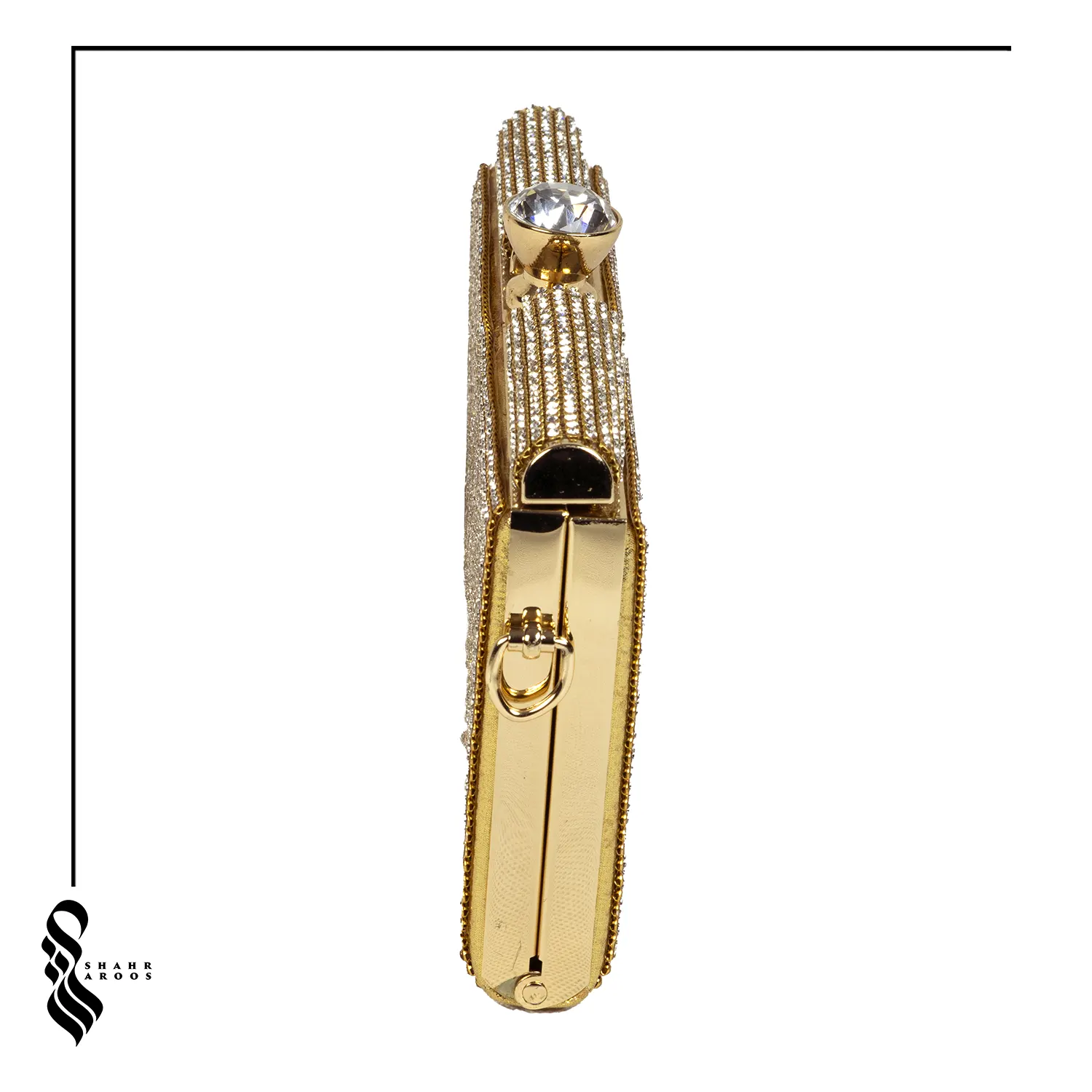 کیف مجلسی نگین دار برنزی کد 107 6 کیف مجلسی نگین دار برنزی کد 107