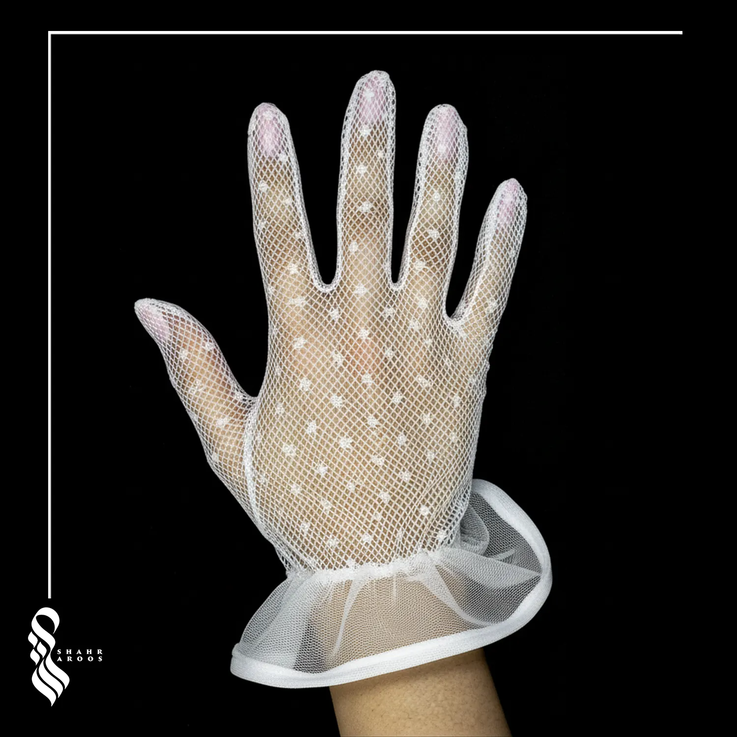 دستکش توری عروس کد 13 3 دستکش توری عروس کد 13