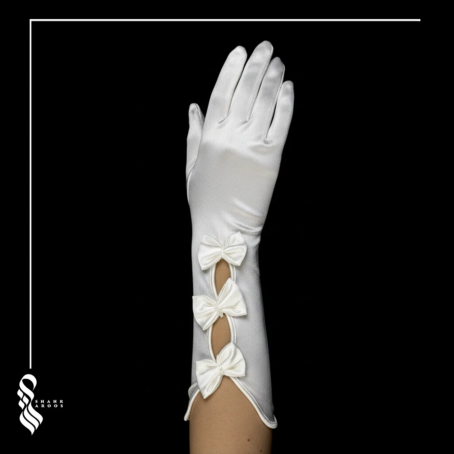 دستکش ساتن عروس کد 11 7 دستکش ساتن عروس کد 11